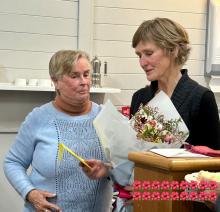 Bobbie Gosper and new scretary Judith Miller